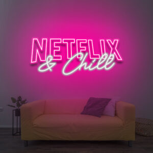 Lampe design "Netflix & Chill" rose