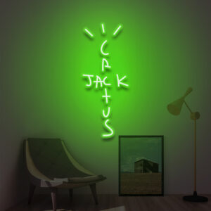 Neon Cactus Jack vert sur un mur