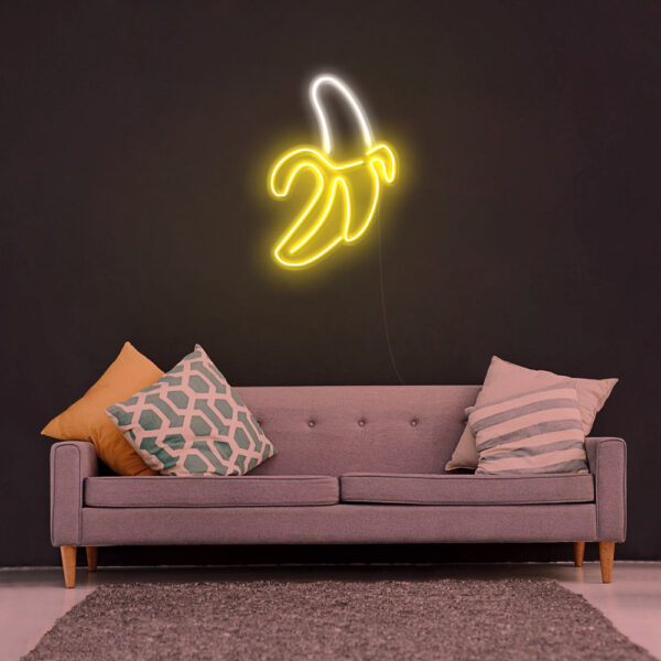 Néon mural déco banane pour chambre d'ado ou enfant